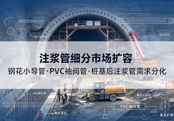 新民注浆管细分市场扩容，隧道钢花小导管、PVC 袖阀管、桩基后注浆管需求分化